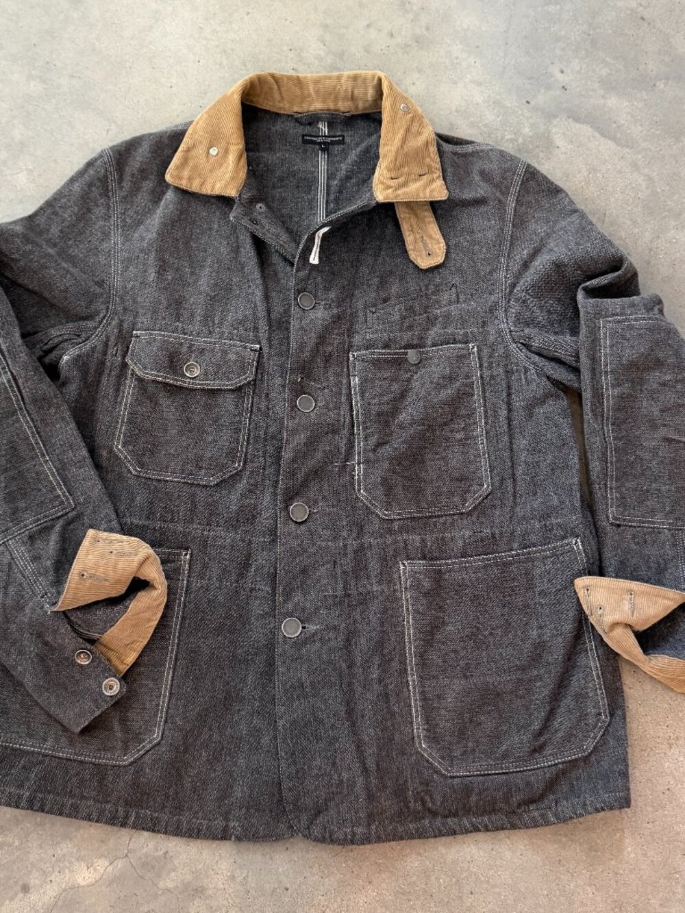 Engineered Garments Hunrinf Jacket Heavy Cotton Herringbone Twill- L (fits XL)